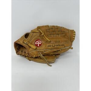 Rawlings Tan Baseball Glove with Red Logo